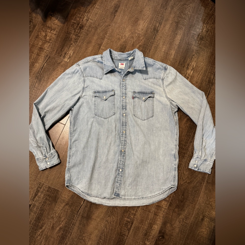 Levi's Light Blue Denim Button-Down Shirt